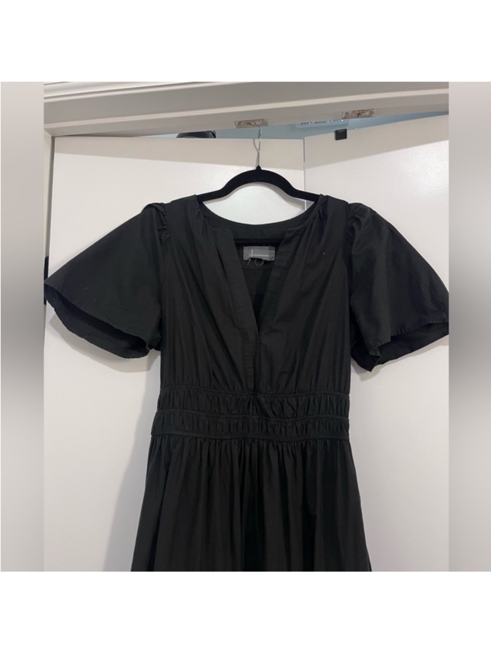 Anthropologie Black Smocked-Waist Tiered Maxi Dress - Picture 7 of 7